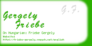 gergely friebe business card